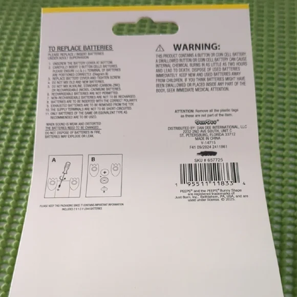 Peeps Palm Pet Plush Toy In Yellow New - Picture 3 of 4